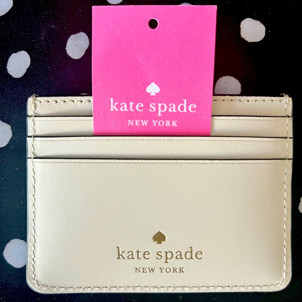 NWT Kate Spade ♠️ Leather Card Wallet 🐝